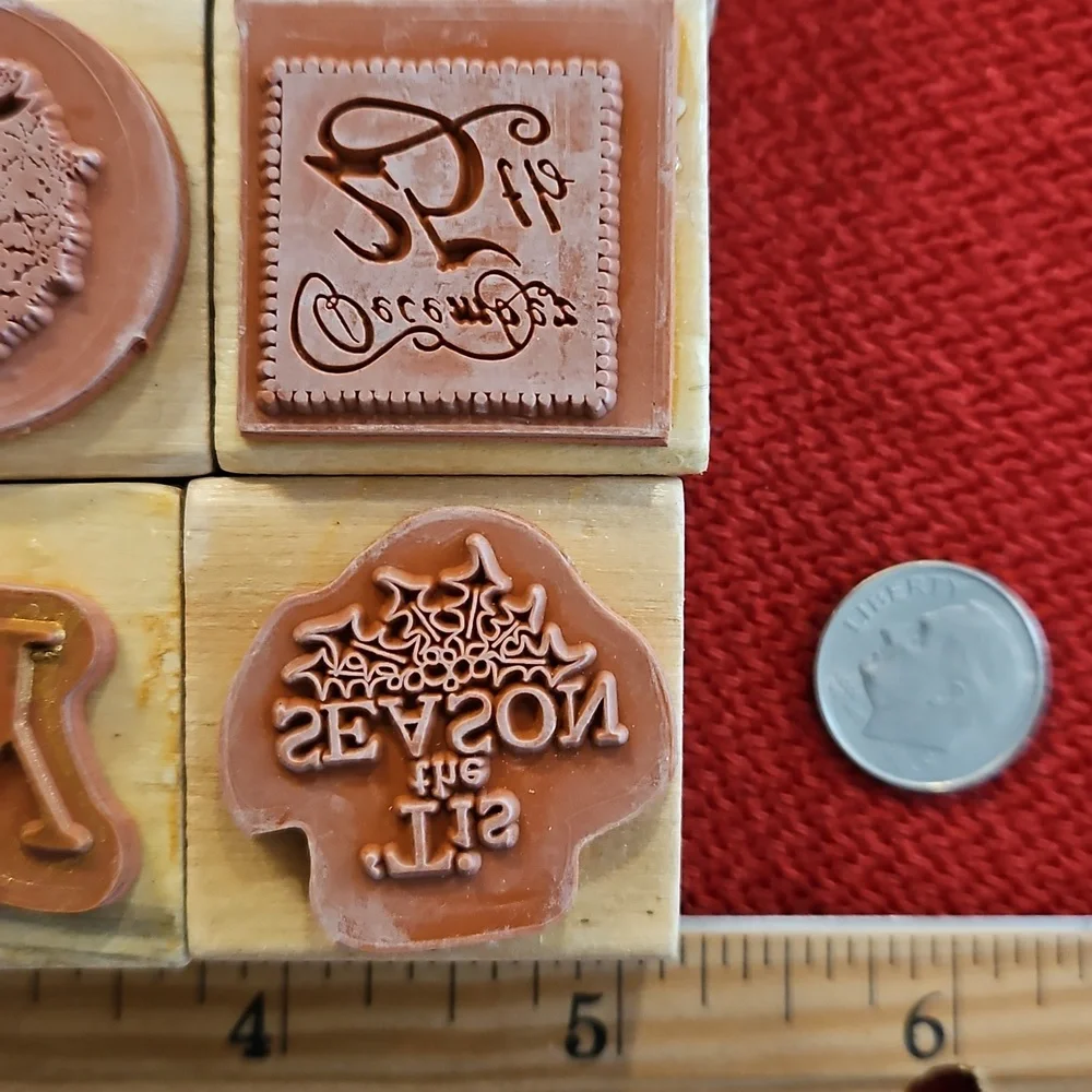 Recollections 16 Piece rubber stamp set Christmas New and gently used Cardmaking - Picture 2 of 7